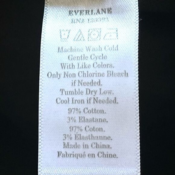 Everlane The Way-High Twill Short Cotton Stretch Black - Picture 5 of 6